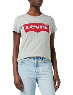 Levi's Damen The Perfect Tee T-Shirt,Logo Starstruck Heather Grey,L von Levi's