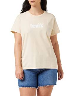 Levi's Damen The Perfect Tee T-Shirt,Poster Logo Peach Puree,S von Levi's