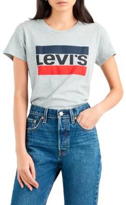 Levi's Damen The Perfect Tee T-Shirt,Sportswear Logo Heather Grey,L von Levi's