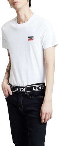 Levi's Herren 2-Pack Crewneck Graphic Tee T-Shirt, Sportswear White/Mineral Black, M von Levi's