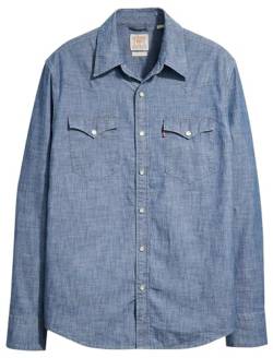 Levi's Herren Barstow Western Standard Hemd,Grant Mid Blue Chambray,S von Levi's