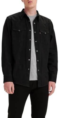 Levi's Herren Barstow Western Standard Hemd,Marble Black Denim Rinse,XS von Levi's