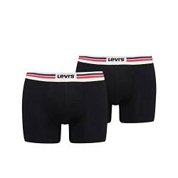 Levi's Herren Boxer, Black, L (2er Pack) von Levi's