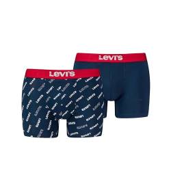 Levi's Herren Boxer Briefs Logo All-over Print Organic Cotton Blue/White/Red L von Levi's