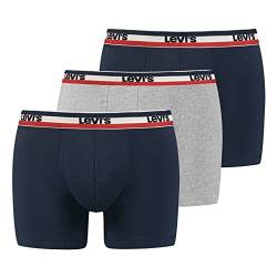 Levi's Herren Boxer Unterwäsche, Marineblau/Grau, L (2er Pack) von LEVIS