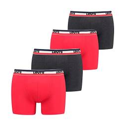 Levi's Herren Boxer Unterwäsche, Rot/Schwarz, L (2er Pack) von Levi's