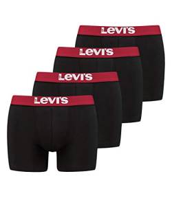 Levi's Herren Boxershorts Boxer Brief Unterhosen 905001001 2er Pack, Farbe:Schwarz, Menge:2er Pack (1x 2er), Wäschegröße:L, Artikel:-200 Black von Levi's