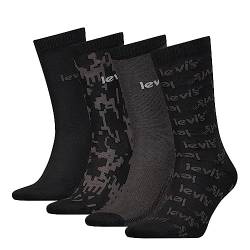 Levi's Herren CLSSC Sock, Black Combo, 39/42 (4er Pack) von Levi's