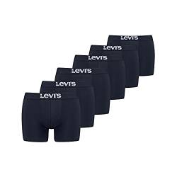 Levi's Herren Levi's Men's Solid Basic Boxers (6 pack) Boxer Shorts, blau, M von Levi's