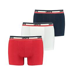 Levi's Herren Levi's Men's Sportswear Logo Briefs (3 Pack) Boxer Shorts, White / Blue Red, XL EU von Levi's