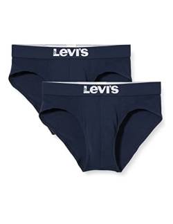 Levi's Herren Levis Men SOLID Basic Brief 2P Boxershorts, Blau (Navy 321), Small (Herstellergröße: 010) (2er Pack) von Levi's