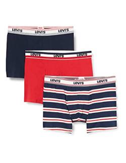 Levi's Herren Logo Men's Briefs Giftbox Boxer Shorts, Navy / Red, XL EU von Levi's