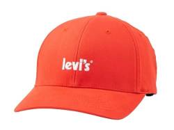 Levi's Herren Poster Logo Flexfit Cap Baseballkappe, Mandarin Red, Einheitsgröße von Levi's