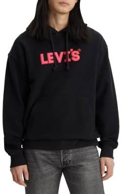 Levi's Herren Relaxed Graphic Sweatshirt Hoodie Kapuzenpullover,Headline Logo Po Caviar,XL von Levi's