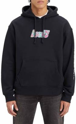 Levi's Herren Relaxed Graphic Sweatshirt Hoodie Kapuzenpullover,Poster Logo Fill Po Caviar,XL von Levi's