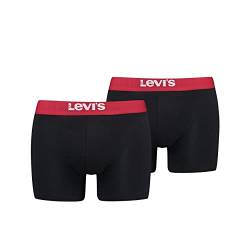 Levi's Herren Solid Basic Boxer, Black/Red, XL von Levi's