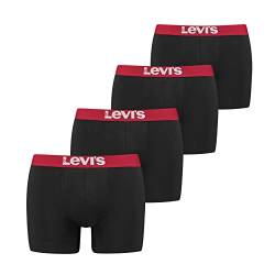 Levi's Herren Solid Basic Boxer Briefs, Black/Red, XXL EU von Levi's