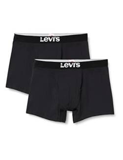 Levi's Herren Solid Basic Boxers Boxer-Shorts, Jet Black, M (2er Pack) von Levi's