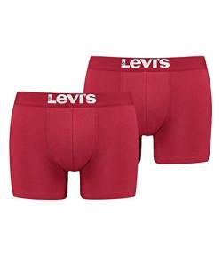 Levi´s Herren Solid Basic Boxershorts Unterwäsche im 2er Pack (Chili Pepper, XL) von Levi's