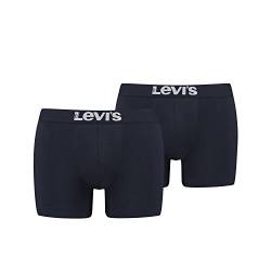 Levi´s Herren Solid Basic Boxershorts Unterwäsche im 2er Pack (Navy, L) von Levi's