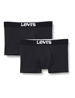 Levi´s Herren Solid Trunk Boxertrunk Unterwäsche im 2er Pack (Black, M) von Levi's