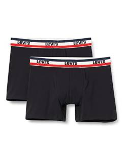 Levi's Herren Sportswear Logo Boxers Briefs Slip, Schwarz / Grau Melange, L von Levi's