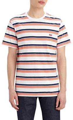 Levi's Herren Ss Original Housemark Tee T-Shirt,Andres Stripe Bright White,S von Levi's