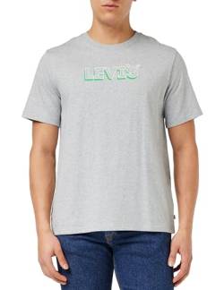 Levi's Herren Ss Relaxed Fit Tee T-Shirt,Headline Drop Shadow Mhg,L von Levi's