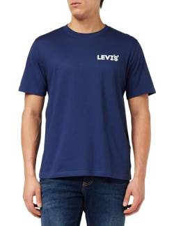 Levi's Herren Ss Relaxed Fit Tee T-Shirt,Headline Logo Nava,M von Levi's