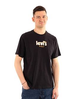 Levi's Herren Ss Relaxed Fit Tee T-Shirt,Holiday Poster Caviar,L von Levi's