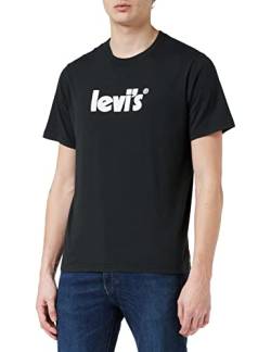 Levi's Herren Ss Relaxed Fit Tee T-Shirt,Poster Logo Caviar,L von Levi's