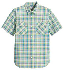 Levi's Herren Ss Relaxed Fit Western Hemd, George Plaid Macaw Green, S von Levi's
