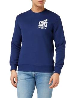 Levi's Herren Standard Graphic Crew Sweatshirt,Western Htg Logo Naval Academy,L von Levi's