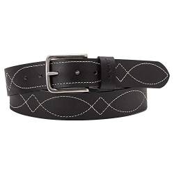 Levi's Herren Stitched Belt GENÄHTER GÜRTEL, Regular Black, 80 cm von Levi's