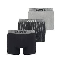 Levi's Herren Stripes Logo Heren Briefs Gift Boxer Shorts, Black / Grey, XL EU von Levi's