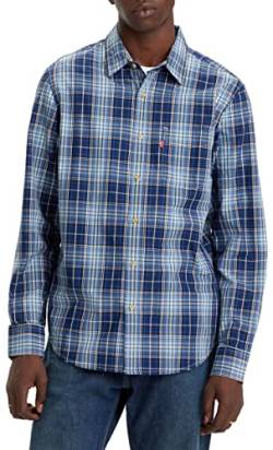 Levi's Herren Sunset 1-Pocket Standard Hemd,Emmett Plaid Bright White,XS von Levi's