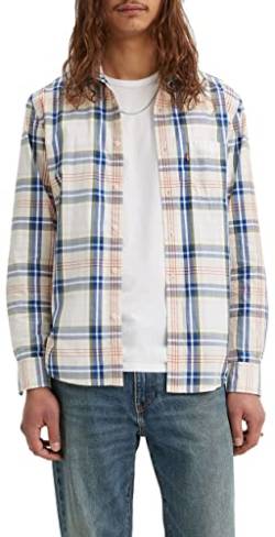 Levi's Herren Sunset 1-Pocket Standard Hemd,Jim Plaid Rainy Day,M von Levi's