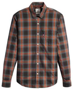 Levi's Herren Sunset 1-Pocket Standard Hemd,Malmedal Plaid Andesite Ash,XL von Levi's