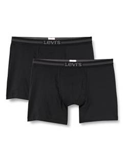 Levi's Herren Tencel Boxer Brief Retroshorts, Jet Black, XL (2er Pack) von Levi's