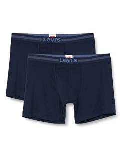 Levi's Herren Tencel Boxer Brief Retroshorts, Navy, XL (2er Pack) von Levi's