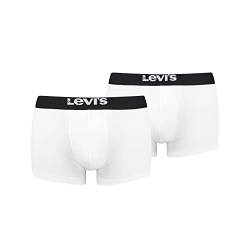 Levi's Herren Trunk Unterwäsche, Weiß/Schwarz, L (2er Pack) von Levi's