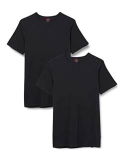 Levi's Homme Levis Men Solid Crew 2p T shirt, Noir (Jet Black 884), Large von Levi's