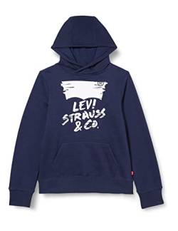 Levi's Kids Junge Sketched Logo Pullover Hoodie EG571 Hooded Sweatshirt, Naval Academy, 14 Jahre von Levi's