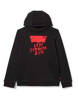 Levi's Kids Junge Sketched Logo Pullover Hoodie EG571 Hooded Sweatshirt, Schwarz, 10 Jahre von Levi's