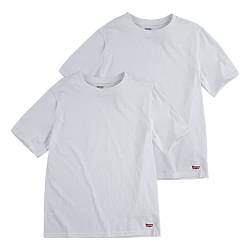 Levi's Kids Jungen LHB 2PK Crew Neck Tee 9L0044 Unterwäsche, Dunkelgrau meliert, S von Levi's