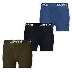 Levi's Kids Jungen LHB Levis 3PK Boxer Brief 9L0311 Unterwäsche, Schwarz/Blau/ Grün, M von Levi's