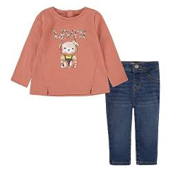 Levi's Kids Lvg notch tee and jean set Baby Mädchen TERRA COTTA 3 Monate von Levi's