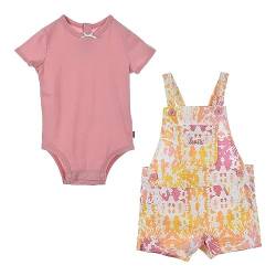 Levi's Kids Lvg top and splatter shortall Baby - Mädchen 12 Monate Weißer Alyssum von Levi's