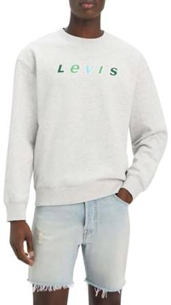 Levi's Men's Relaxd Graphic Crew Sweater, Light Heather Gray, XS von Levi's