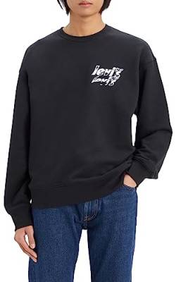 Levi's Men's Relaxd Graphic Sweater, Poster Logo Crew Caviar, S von Levi's